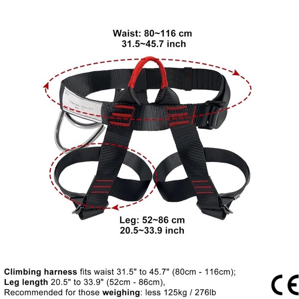 Enhanced Climbing Harness for Mountaineering, Caving, Rock Climbing, and Past