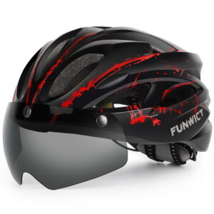 FUNWICT Light-weight Bike Helmet for Adults with Gentle and Magnetic Goggles – Superb for Males and Ladies