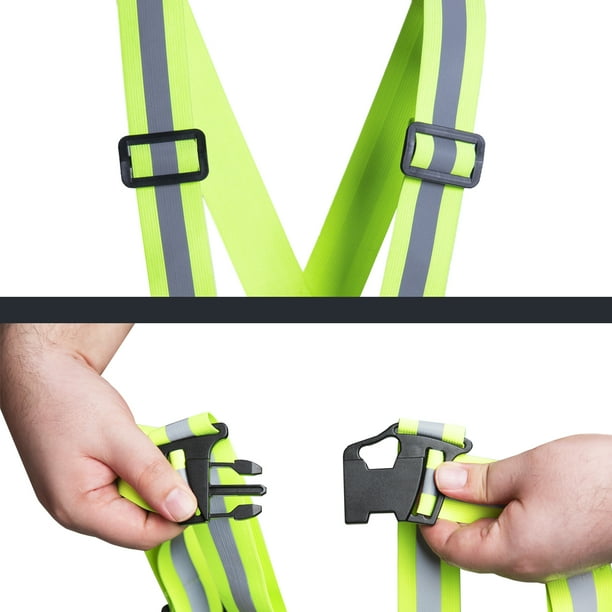 JORESTECH Excessive-Visibility Security Vest/Suspenders, VL-06 (Lime)