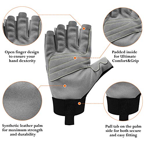 Light-weight and Breathable Climbing Gloves - Ideally suited for Rock, Tree, Wall, and Mountain Climbing